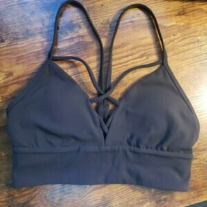 Lululemon Size 4 Expand Your Limits Yoga Black Sports Bra Athleisure Padded